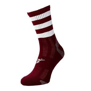 Precision Unisex Adults Pro Hooped Gaelic Mid Socks / Maroon/White